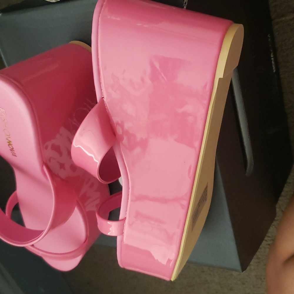 Spring Sandals NWT Platform / Wedges Pink slip on sandals Summer Sandals - Picture 2 of 5